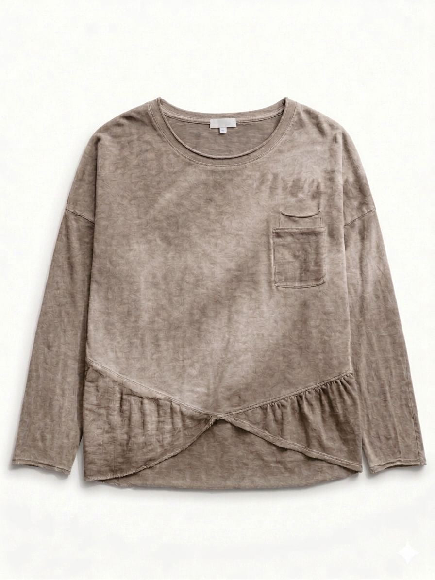WASHED COTTON  T-SHIRT