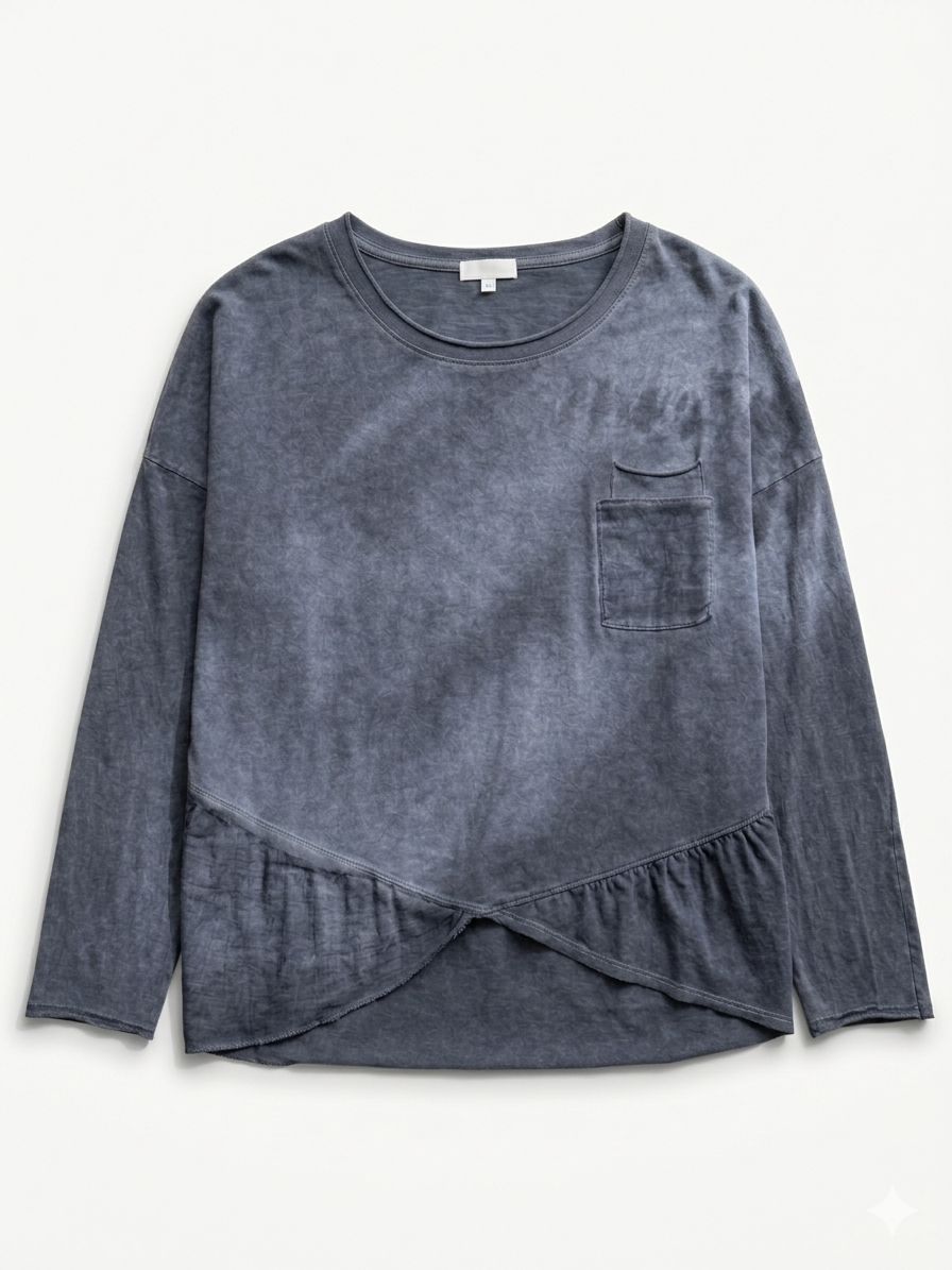 WASHED COTTON  T-SHIRT
