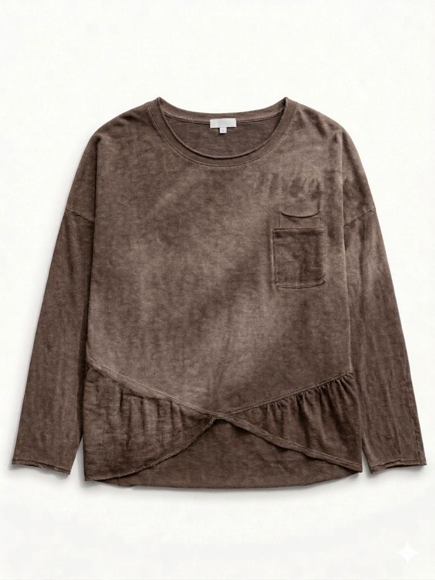 WASHED COTTON  T-SHIRT