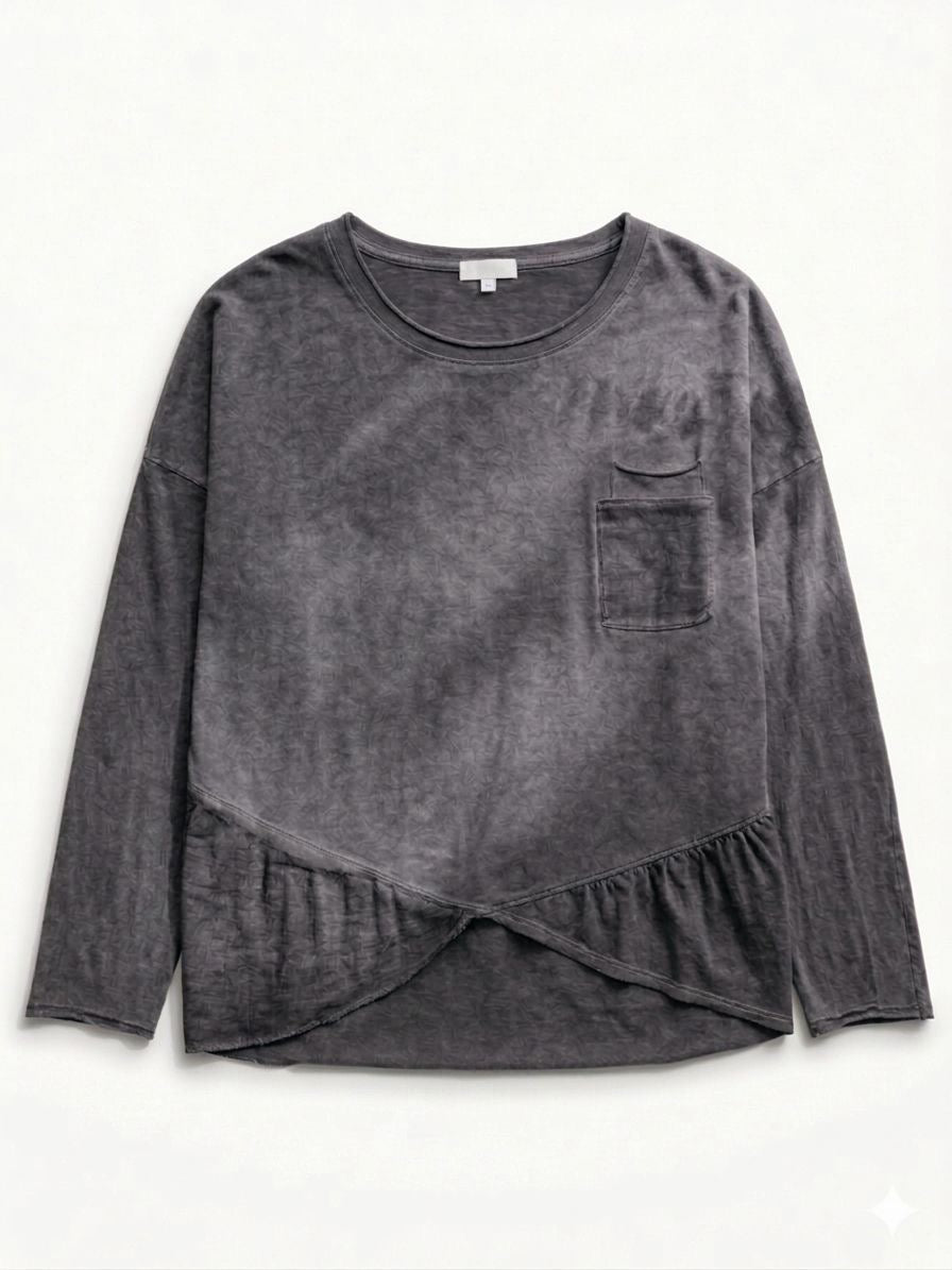 WASHED COTTON  T-SHIRT